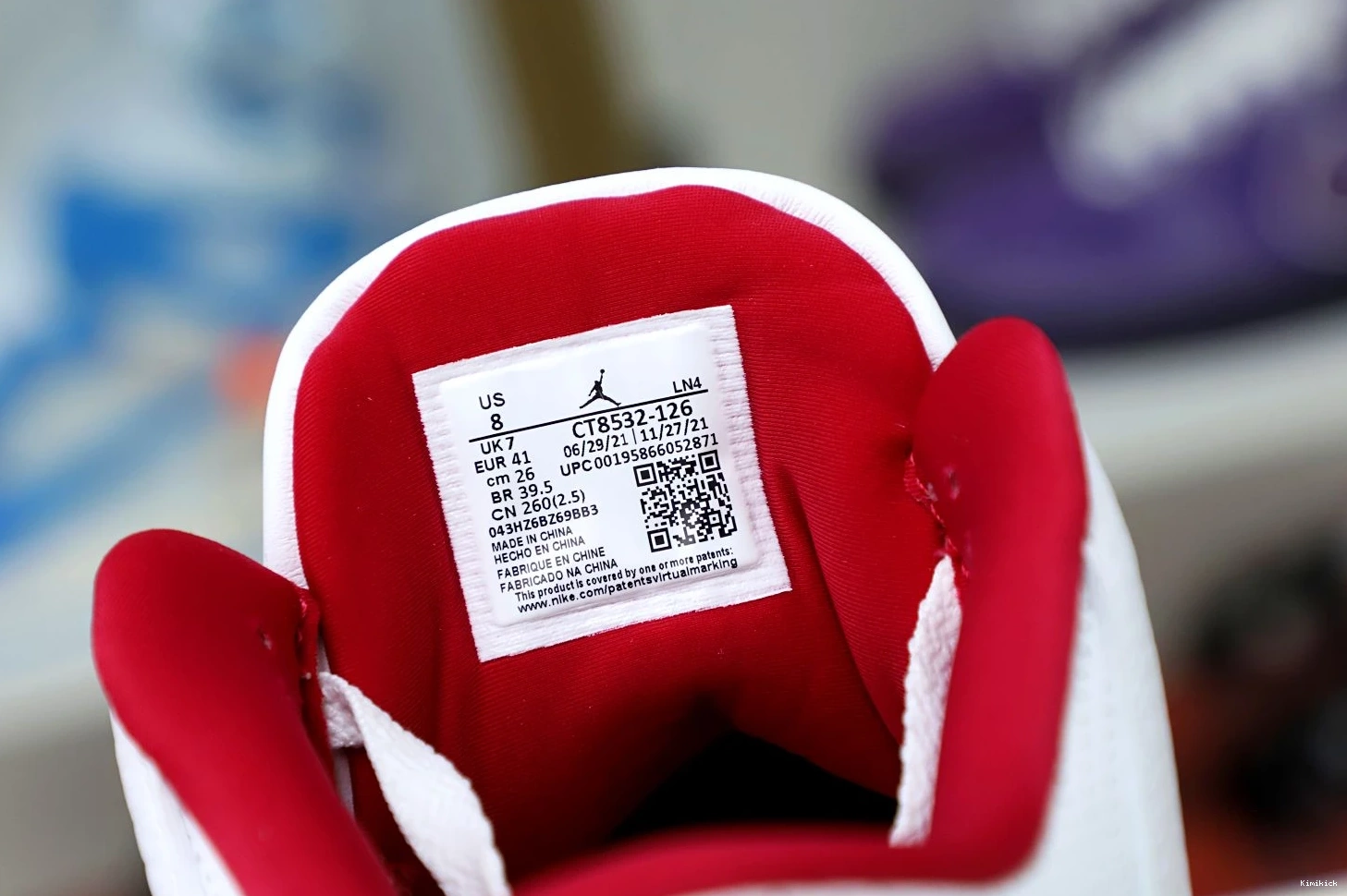Red(CT8532-126） SmartChoice 3 1941  Jordan Cardinal Air Retro Kimikick 0606